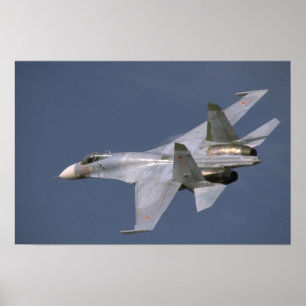 Soviet SU-27 In Flight Poster