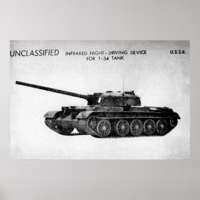 Soviet T-54 Main Battle Tank Poster (Front)