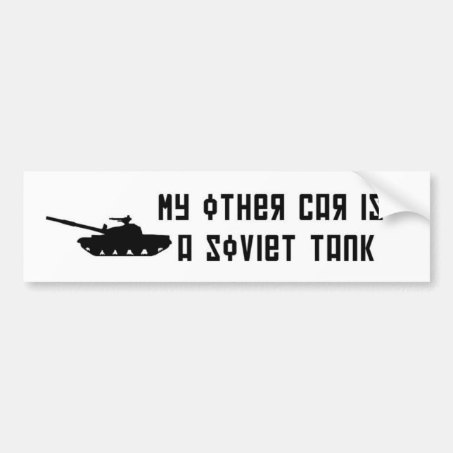 Soviet tank Bumper Sticker (Front)