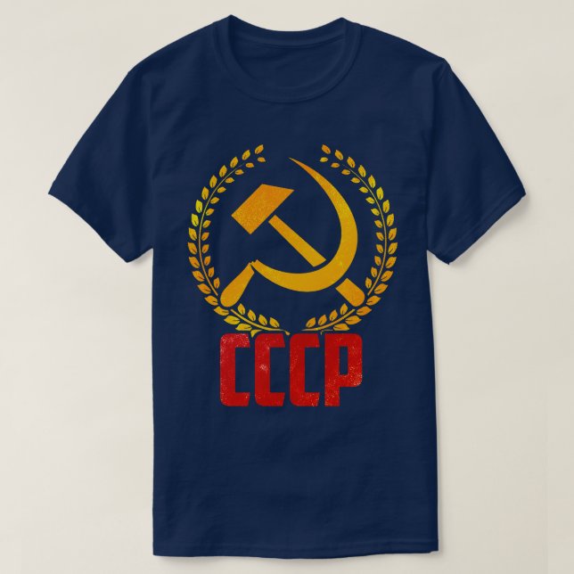 Soviet Union CCCP USSR Communism Hammer Sickle T-Shirt (Design Front)