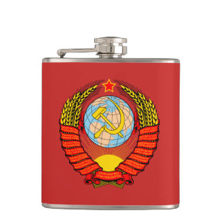 Soviet Union Coat of arms USSR Hip Flask