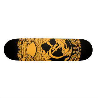Soviet Union Coat of Arms Wreath Vintage Russian Skateboard