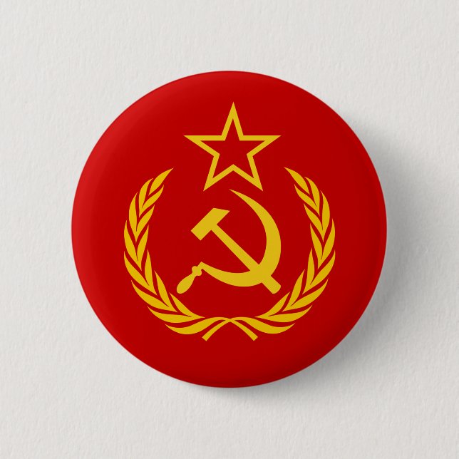 Soviet Union Flag 6 Cm Round Badge (Front)