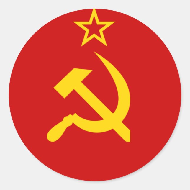 Soviet Union Flag Classic Round Sticker (Front)
