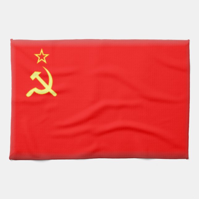 Soviet Union Flag Tea Towel (Horizontal)
