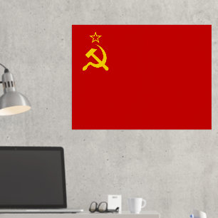 Soviet Union Flag, USSR, CCCP, Communism, Lenin Foil Prints