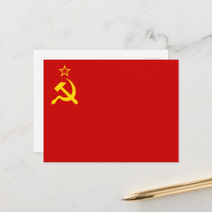 Soviet Union Flag, USSR, CCCP, Communism, Lenin Postcard