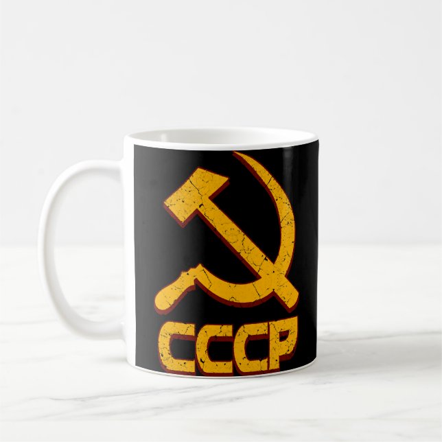Soviet Union Hammer Sickle  Coffee Mug (Left)