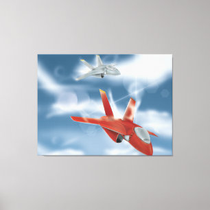 Soviet Union Jet Fighter Poster Canvas Print