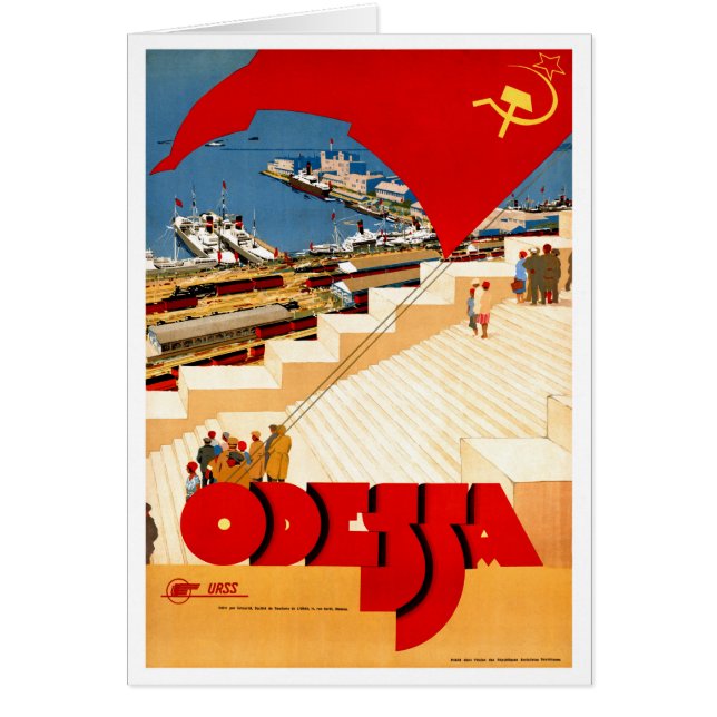 Soviet Union Odessa Vintage Travel Poster Restored (Front)