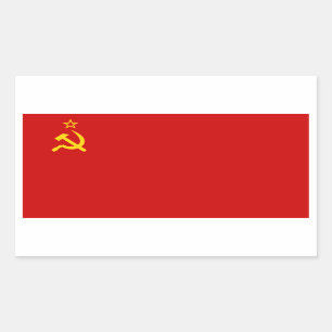 Soviet Union/USSR/CCCP Flag Rectangular Sticker