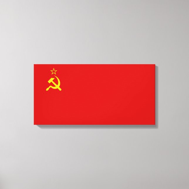 Soviet Union (USSR) (Communist Hammer and Sickle) Canvas Print (Front)