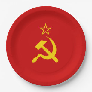 Soviet Union (USSR) (Communist Hammer and Sickle) Paper Plate