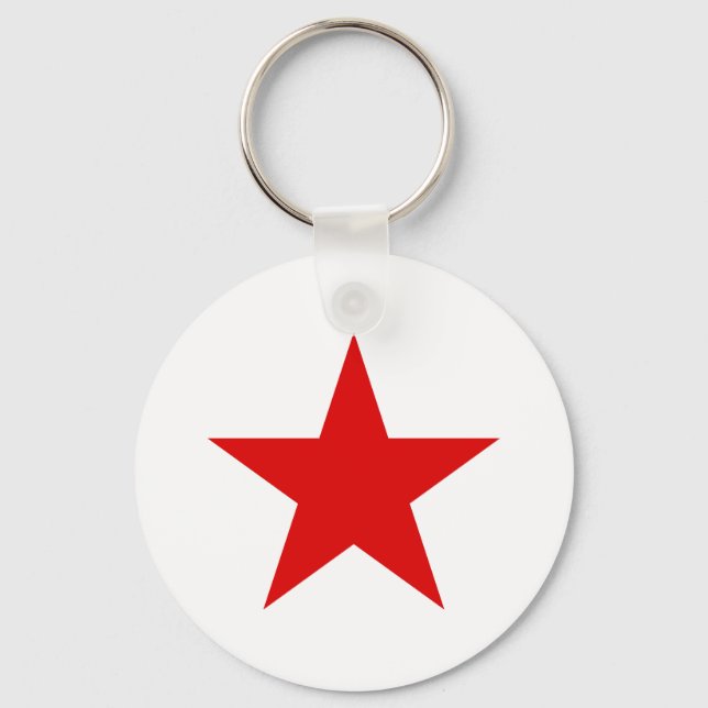 Soviet USSR Communist Military Red Star    Key Ring (Front)