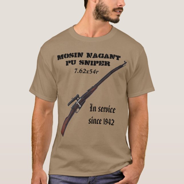 Soviet ww2 Mosin Nagant Sniper T Shirt ! (Front)