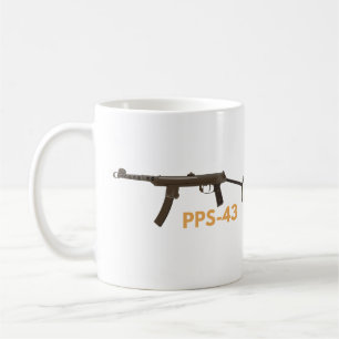 Soviet WW2 PPS-43 Submachine Gun Coffee Mug