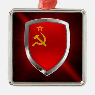 Sovietic Union Mettalic Emblem Metal Tree Decoration