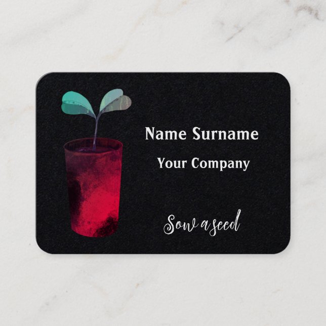 Sow a seed business card (Front)