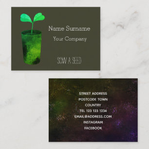 Sow a seed business card