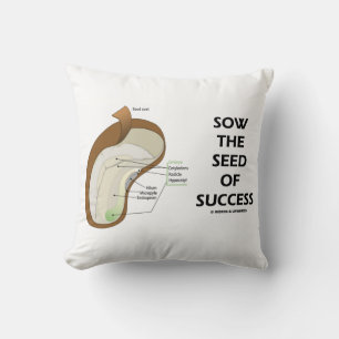 Sow The Seed Of Success (Seed Anatomy Humour) Cushion