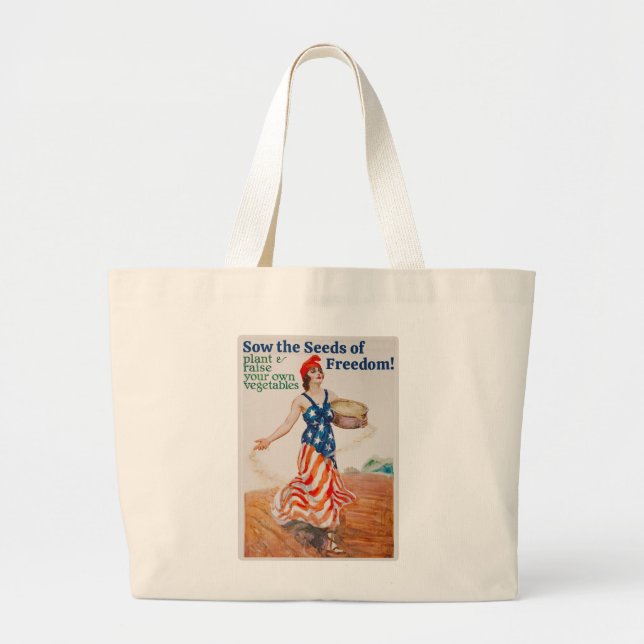 Sow the Seeds of Freedom! jumbo tote bag (Front)