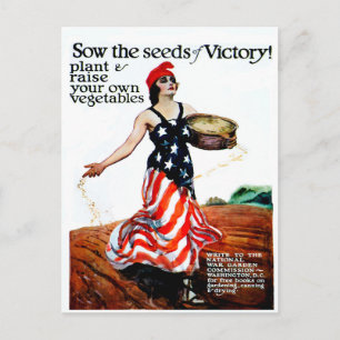 Sow the Seeds of Victory Poster Postcard