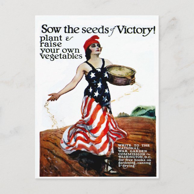 Sow the Seeds of Victory Poster Postcard (Front)