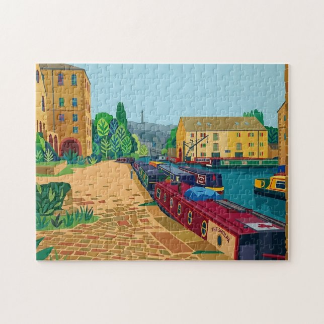 Sowerby Bridge Canal Basin Jigsaw Puzzle (Horizontal)