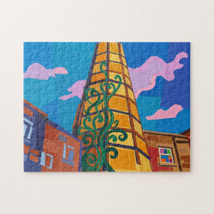 Sowerby Bridge Carlton Mill Chimney Art Jigsaw Puzzle