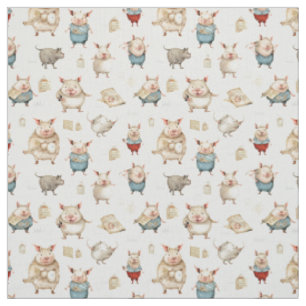 Sowful Delight: Whimsy Pig Fabric