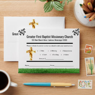 Sowing Seeds Modern Church Tithe Envelope