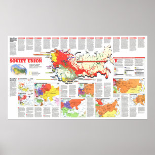 " Sowjetunion: 1990 - Detaillierte Karte ... Poster