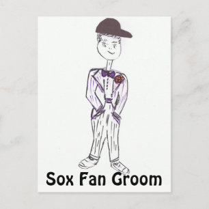 Sox Fan Groom Postcard