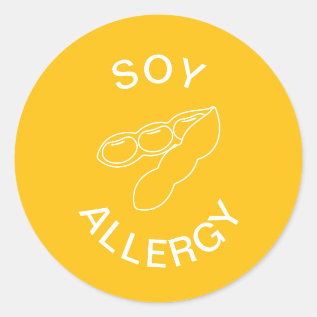 Soy Allergy Alert Classic Round Sticker (Front)