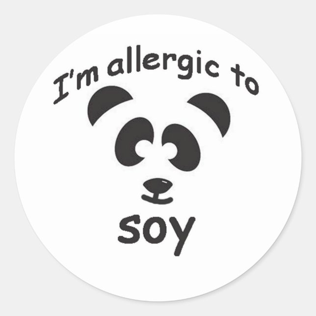 Soy allergy sticker (Front)