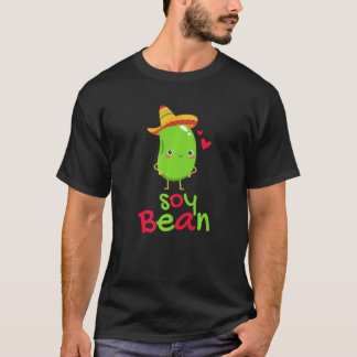 Soy Bean Vegan Pun I Am Bean Sombrero Foodie T-Shirt