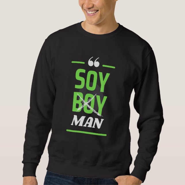 Soy Boy Man Vegan Plant Based Tee (Front)