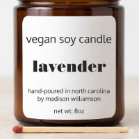 Soy Candle | Simple Black and White Custom 3 inch