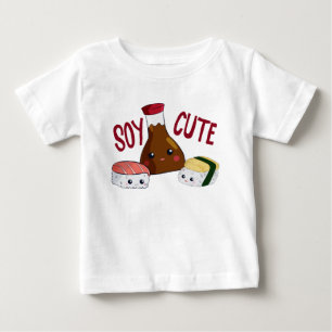 Soy Cute Kawaii Sushi Soysauce Tamago Rolls Baby T-Shirt
