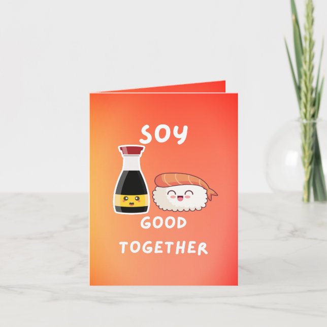 Soy Good Together - Cute and Punny Foodie Thank You Card (Front)