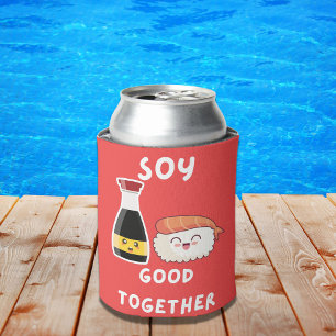Soy Good Together Funny Asian Food Pun Can Cooler