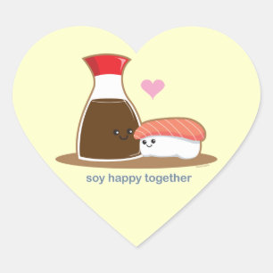 Soy Happy Together Heart Sticker