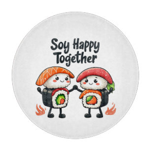 Soy happy together Sushi Kawaii Japanese Food  Cutting Board
