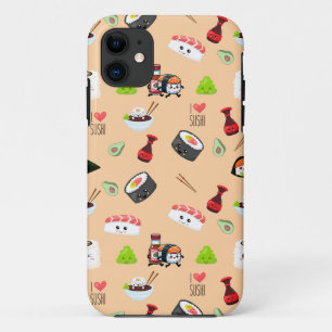 Soy in love cute yellow Kawaii Sushi  iPhone 11 Case