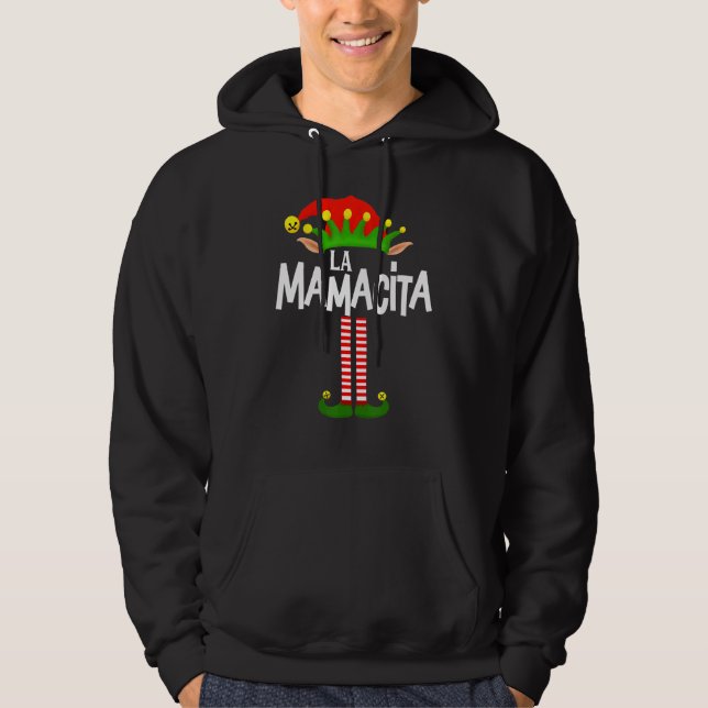 Soy La Mamacita Elf Family Group Matching In Spani Hoodie (Front)