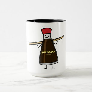Soy Sauce Bottle condiment Asian chopsticks Mug
