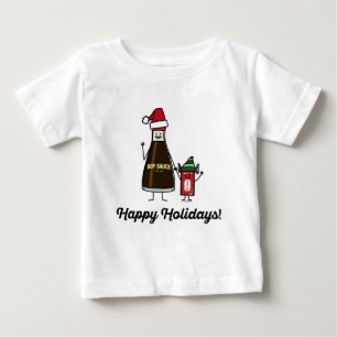 Soy Sauce Bottle Packet kid child Christmas Santa Baby T-Shirt