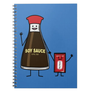 Soy Sauce Bottle Packet kid child condiment Asian Notebook