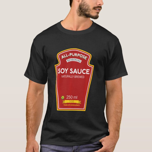 Soy Sauce Funny Costume Vegan T-Shirt (Front)