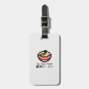 Soy Sauce Ramen Retro Pixel Art Luggage Tag